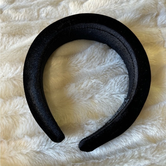 Velvet Headband handmade one size black - Picture 1 of 3